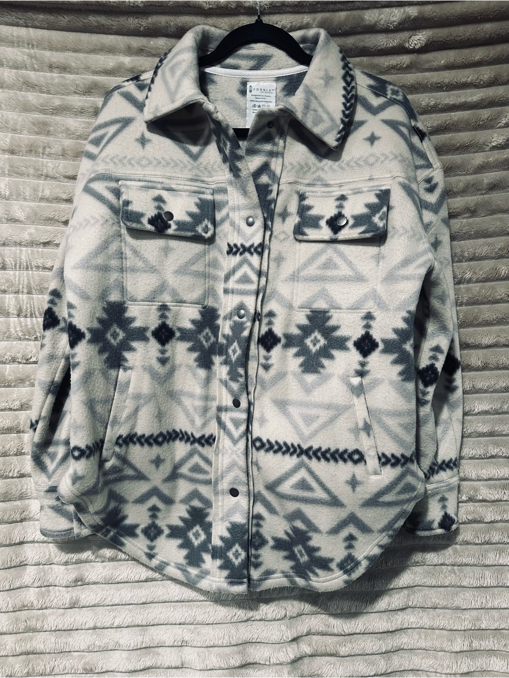Fleece Aztec Teddy Jacket - Picture 2 of 4